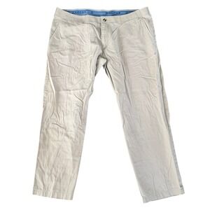 Haggar Mens Straight Fit Coastal Comfort Chino Pants Khaki Size 42x30 Normcore